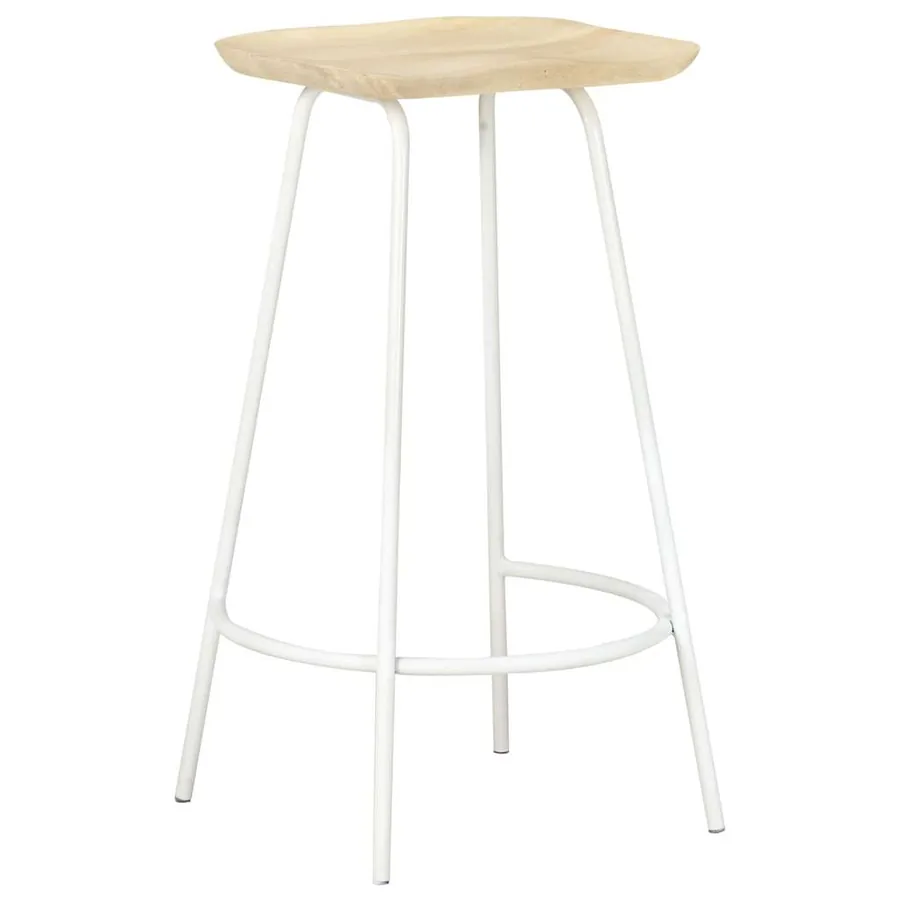 Tabourets de bar lot de 2 bois de manguier massif - 12