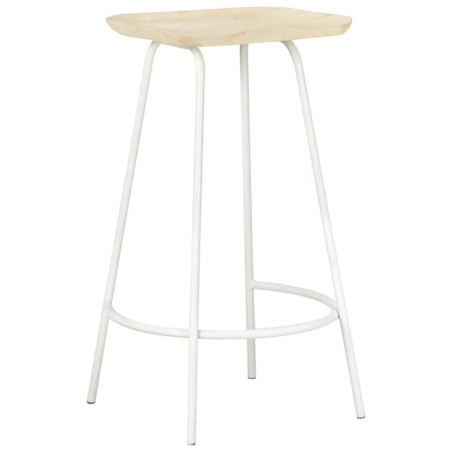 Tabourets de bar lot de 2 bois de manguier massif - 14