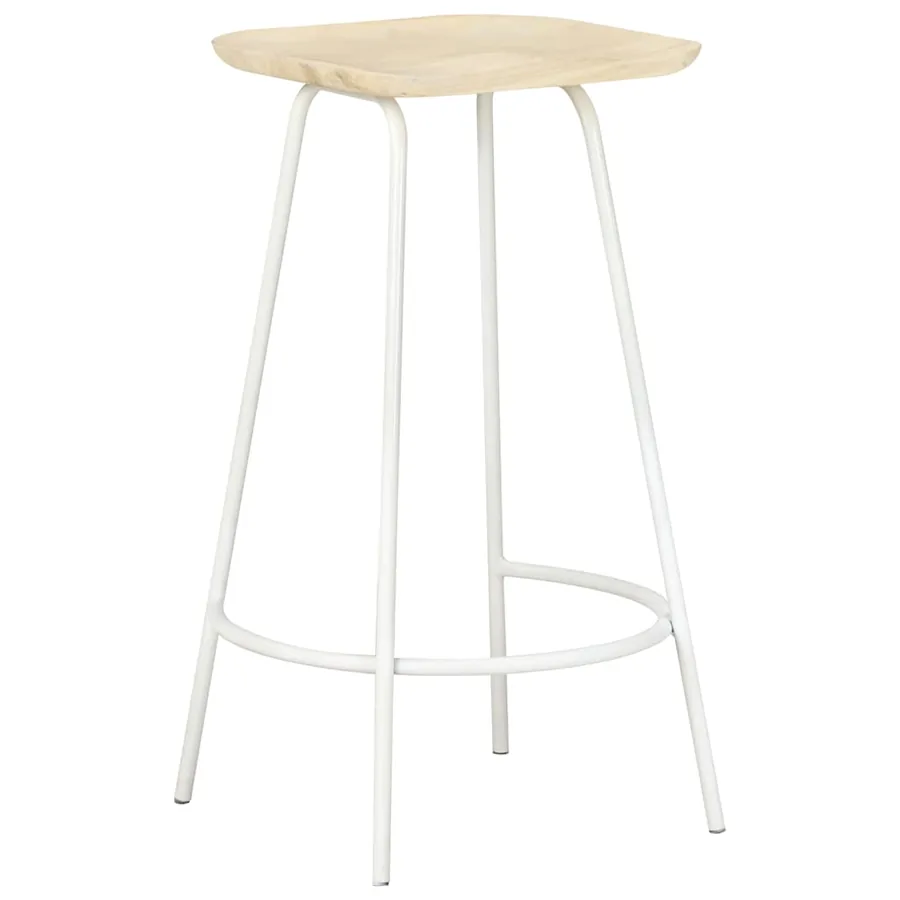 Tabourets de bar lot de 2 bois de manguier massif - 15