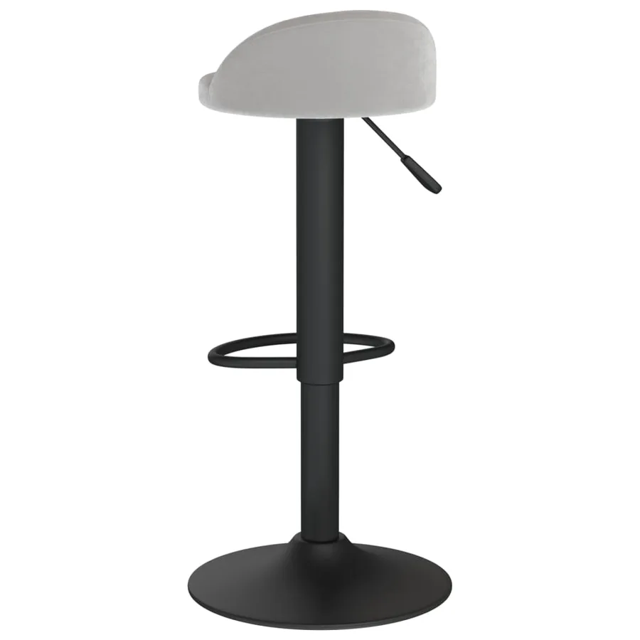 Tabourets de bar lot de 2 gris clair velours - 6