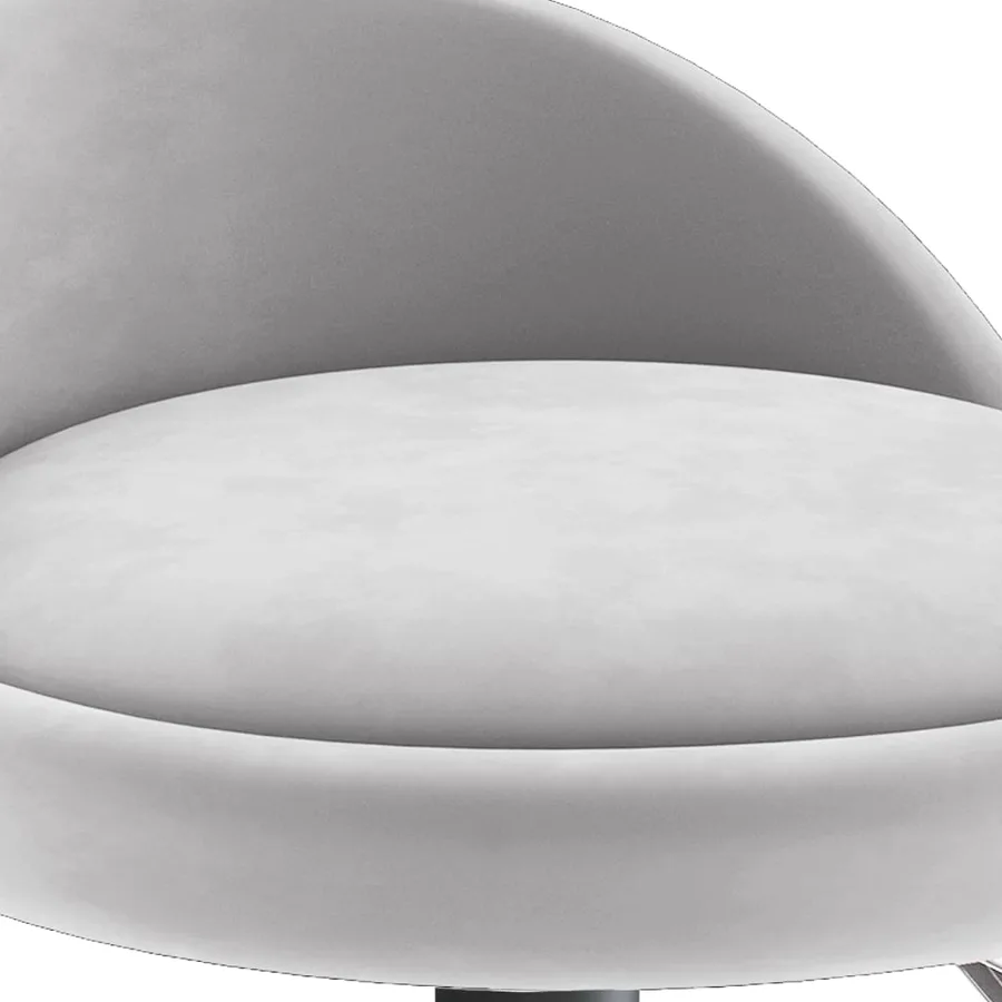 Tabourets de bar lot de 2 gris clair velours - 8
