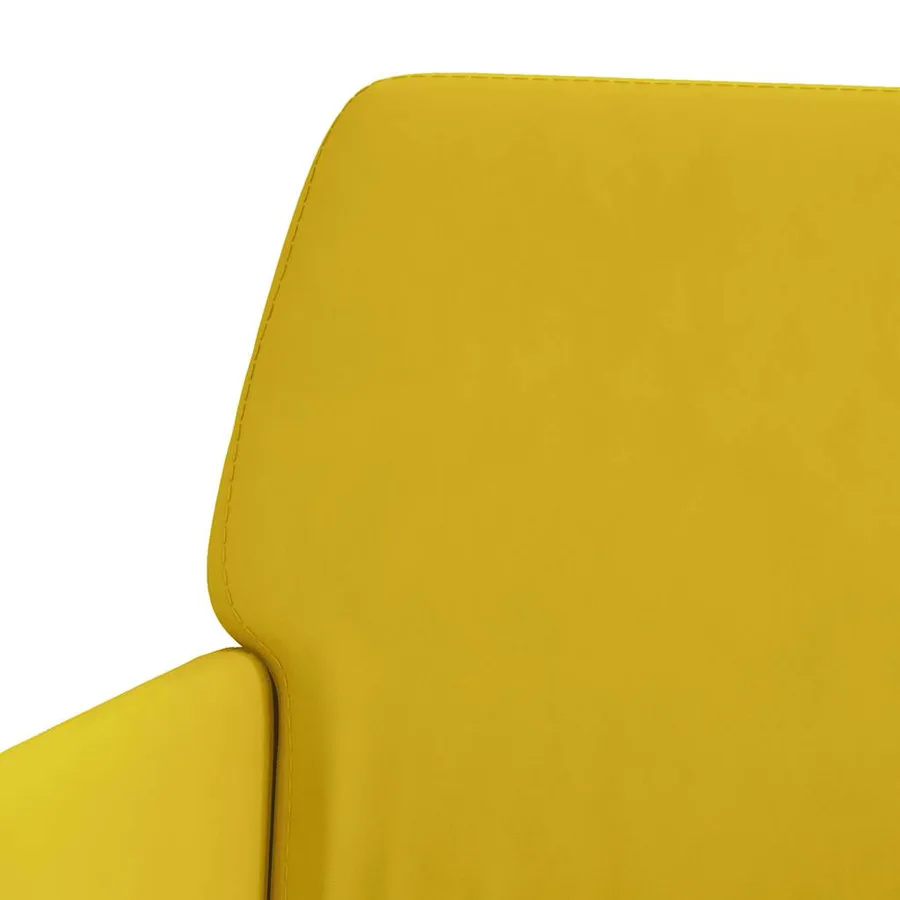 Banc Jaune 108x79x79 cm Velours - 6