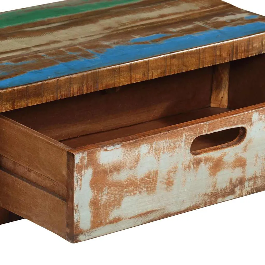 Meuble TV (118-200) x 30 x 40 cm en bois massif recyclé - 11