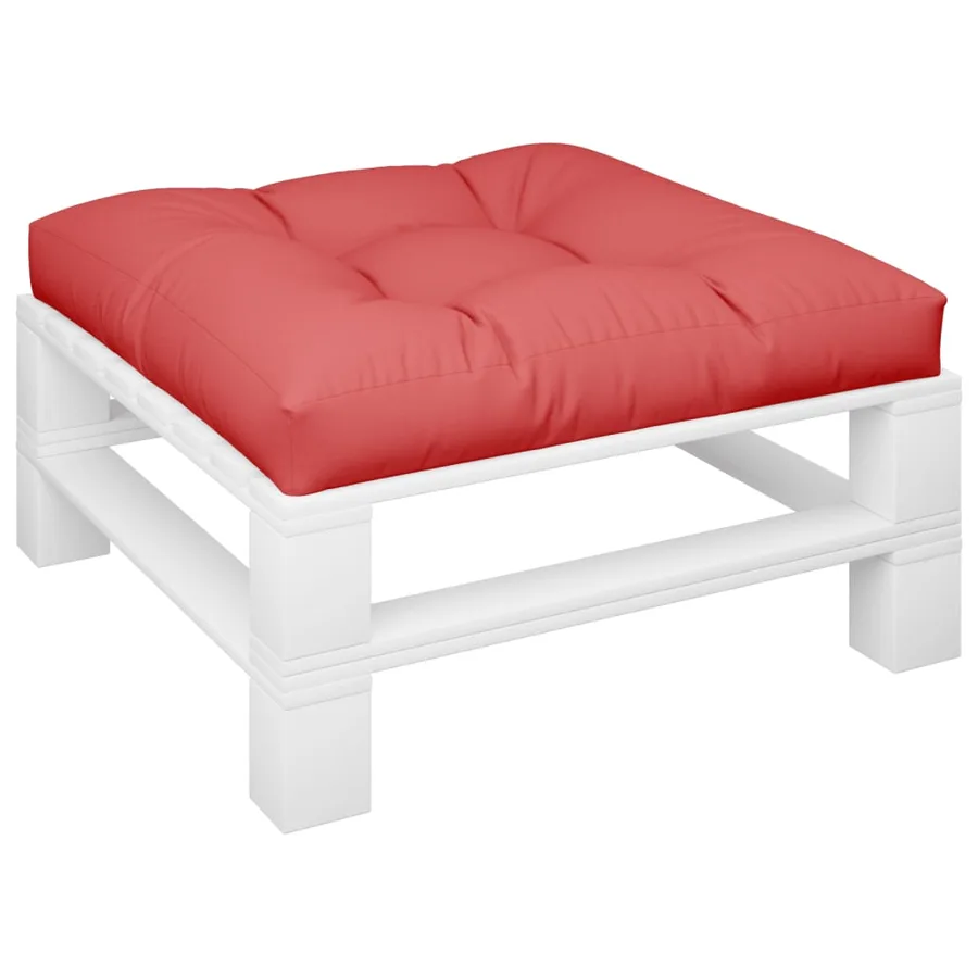 Coussin de palette rouge 80x80x12 cm tissu - 3