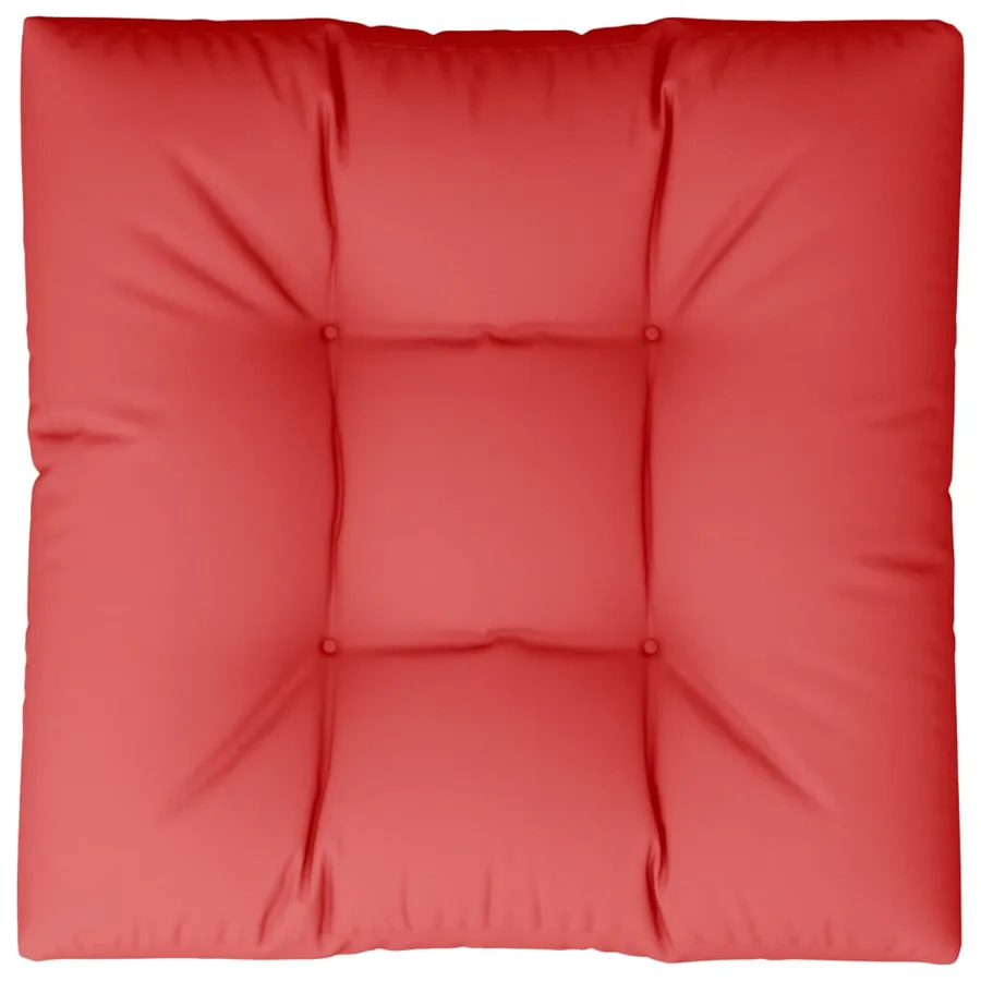 Coussin de palette rouge 80x80x12 cm tissu - 6