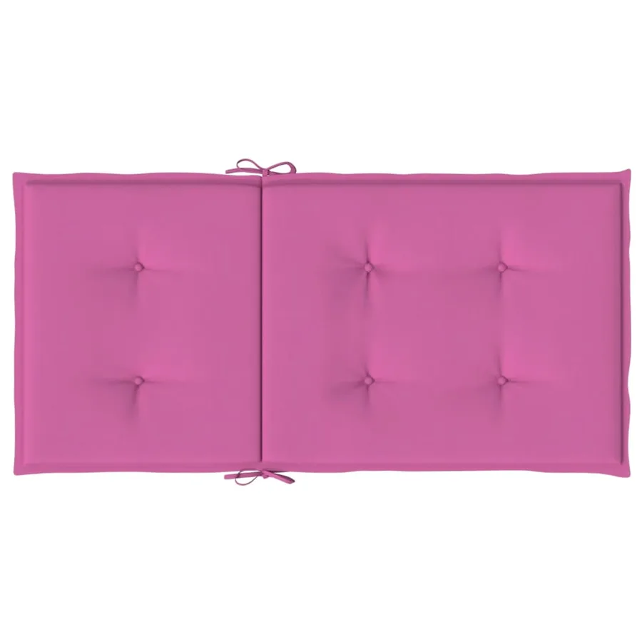 Coussins de chaise à dossier bas lot de 6 rose tissu - 7