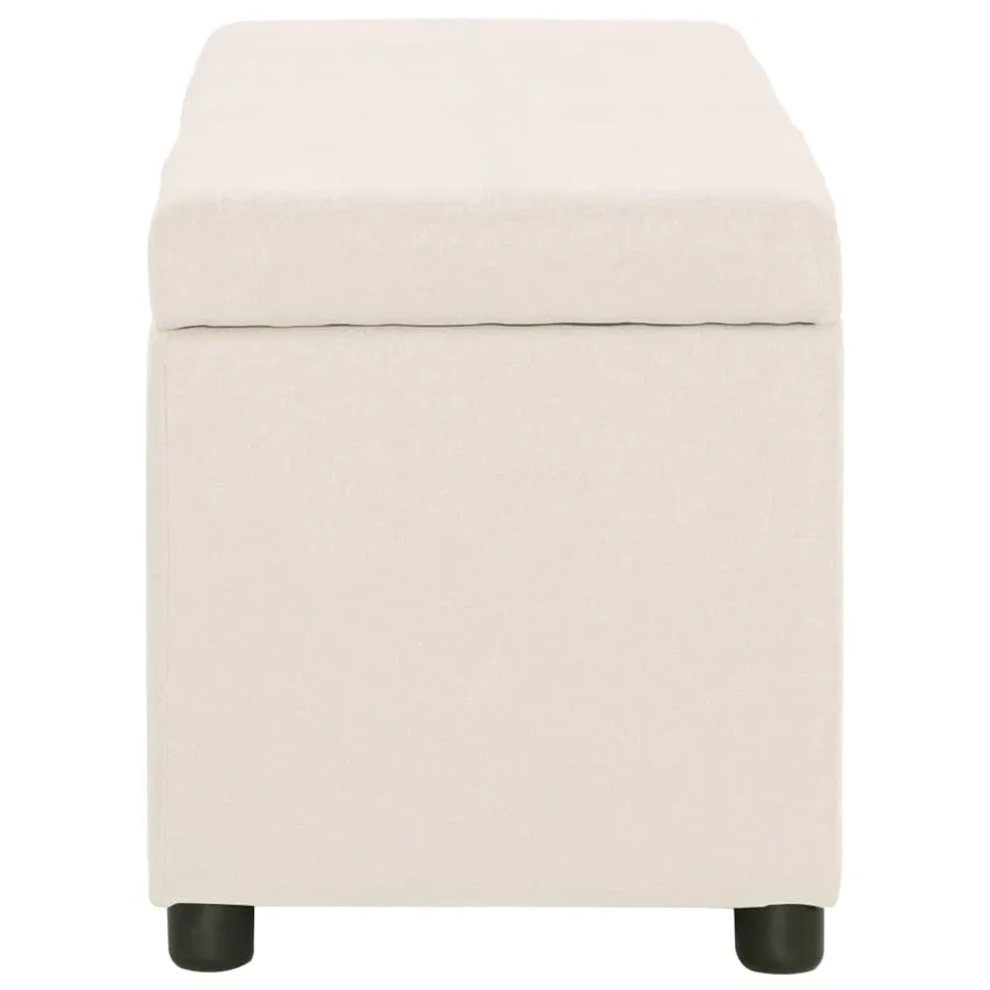 Banc avec compartiment de rangement 116 cm Crème Polyester - 3