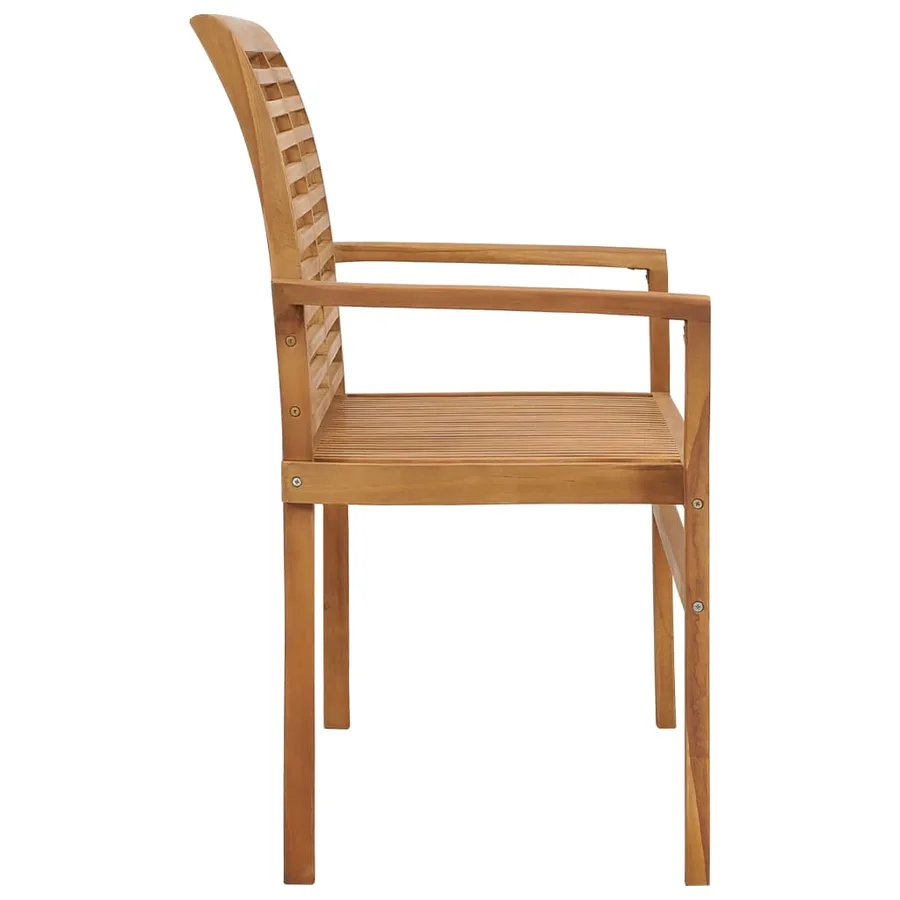 Banc de jardin avec coussin blanc crème 112 cm Bois de teck - 4