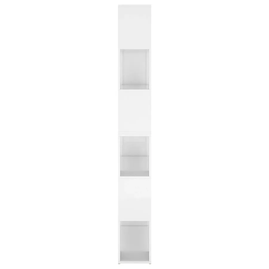Bibliothèque/Séparateur de pièce Blanc brillant 100x24x188 cm - 6
