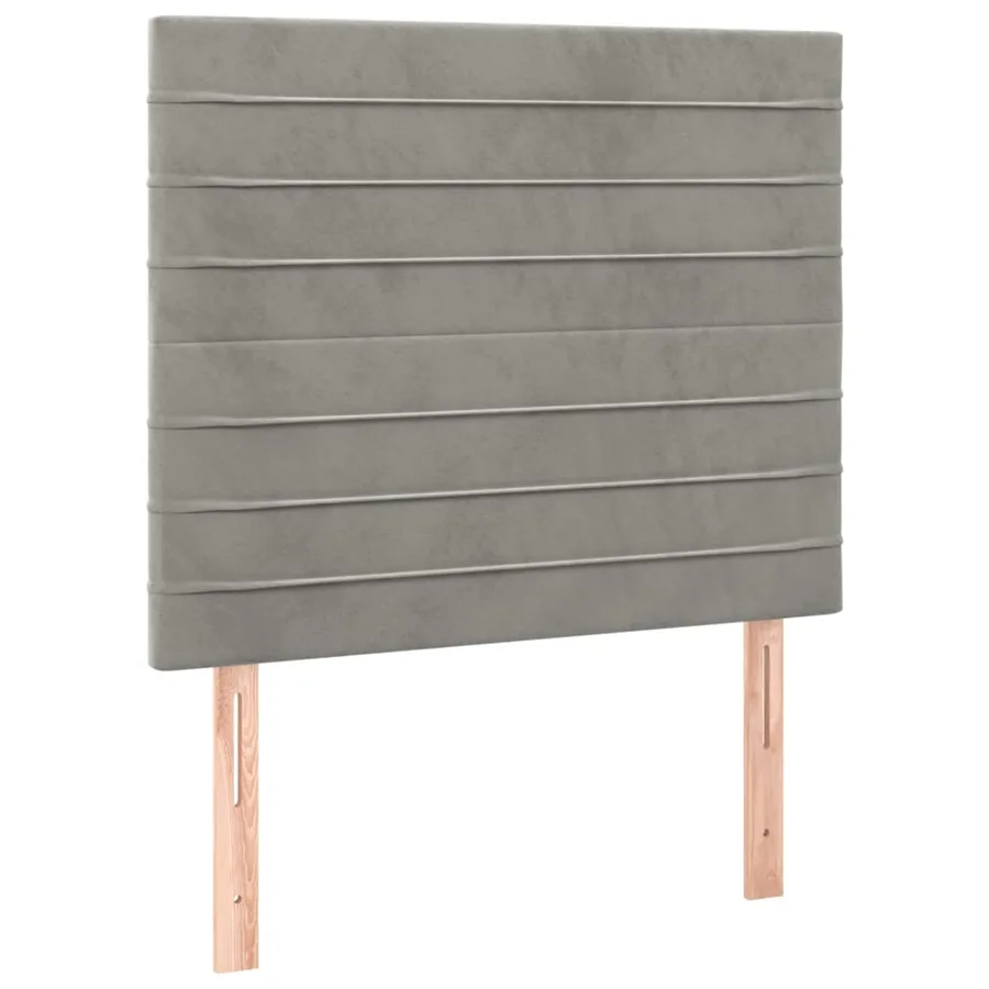 Tête de lit Gris clair 100x5x118/128 cm Velours - 2