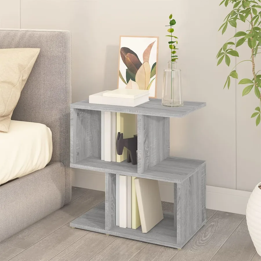 Table de chevet Sonoma gris 50x30x51,5 cm Bois d'ingénierie - 3