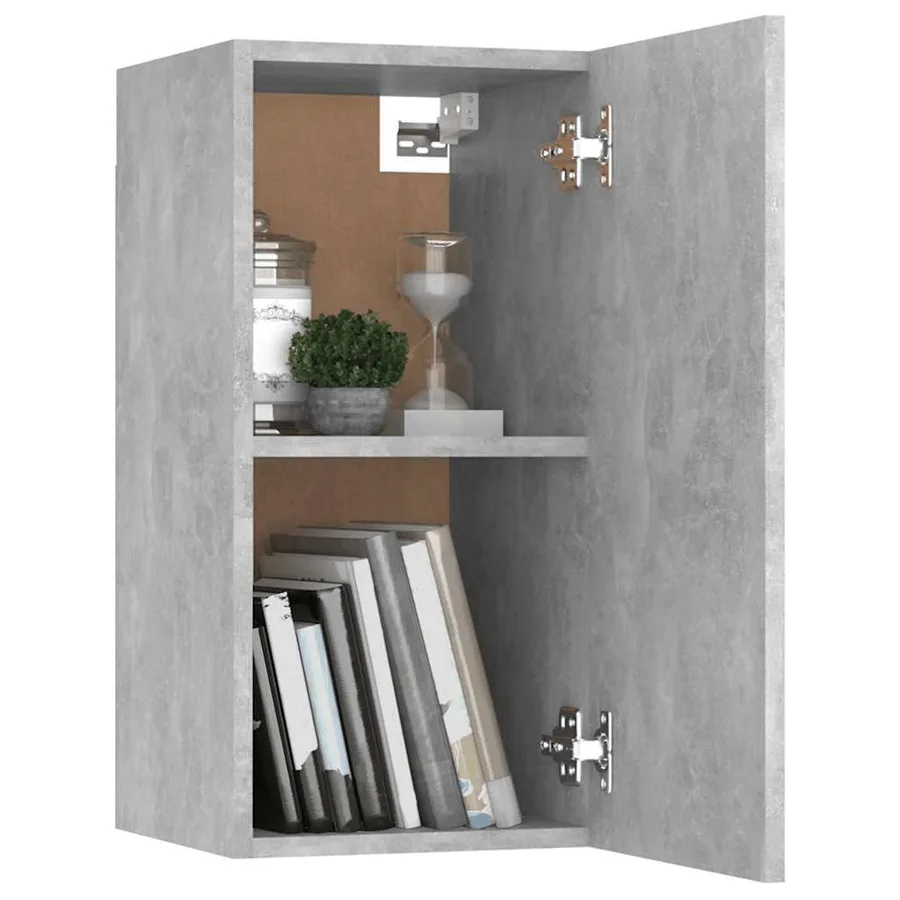 Meuble TV Gris béton 30,5x30x60 cm Bois d’ingénierie - 7