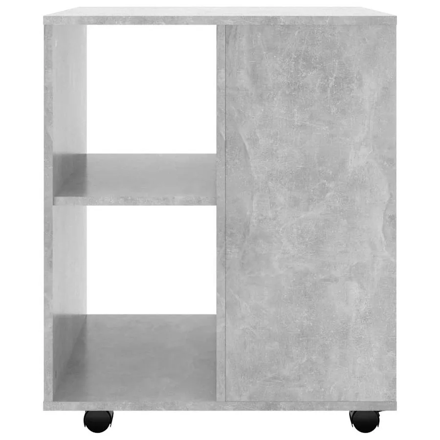 Armoire à roulettes Gris béton 60x53x72 cm Bois d'ingénierie - 4