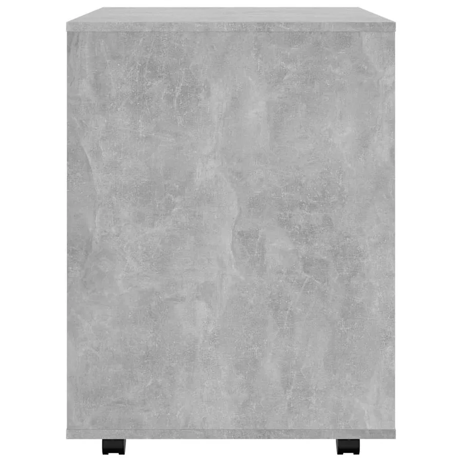 Armoire à roulettes Gris béton 60x53x72 cm Bois d'ingénierie - 6