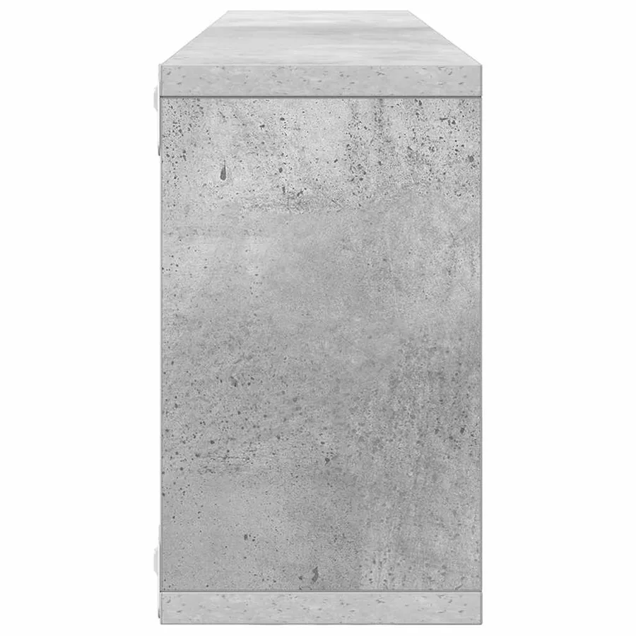 Étagères cube murales 2 pcs gris béton bois d'ingénierie - 7