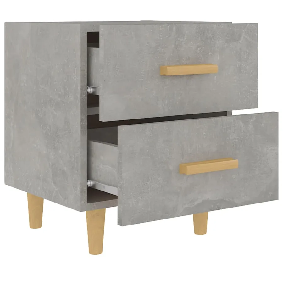Tables de chevet 2 pcs Gris béton 40x35x47,5 cm - 5