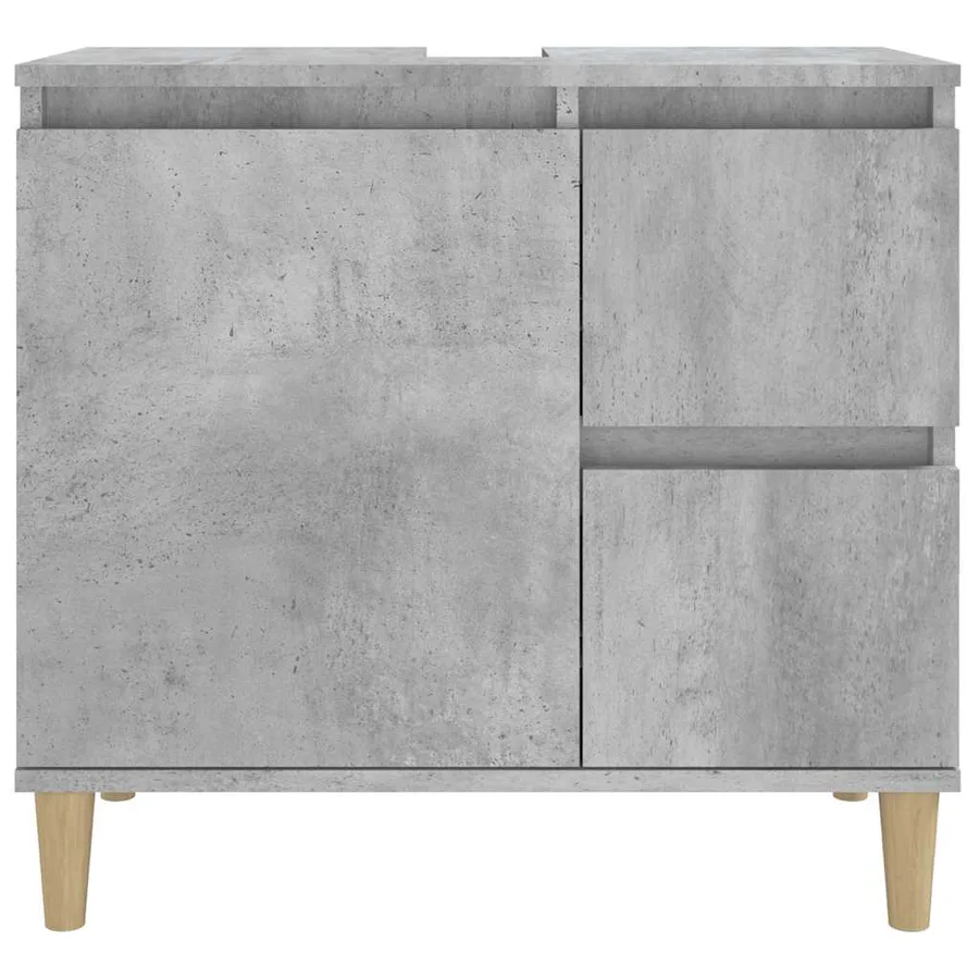 Armoire de salle de bain gris béton 65x33x60 cm - 7