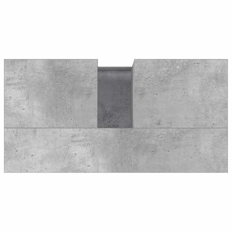 Armoire de salle de bain gris béton 65x33x60 cm - 9