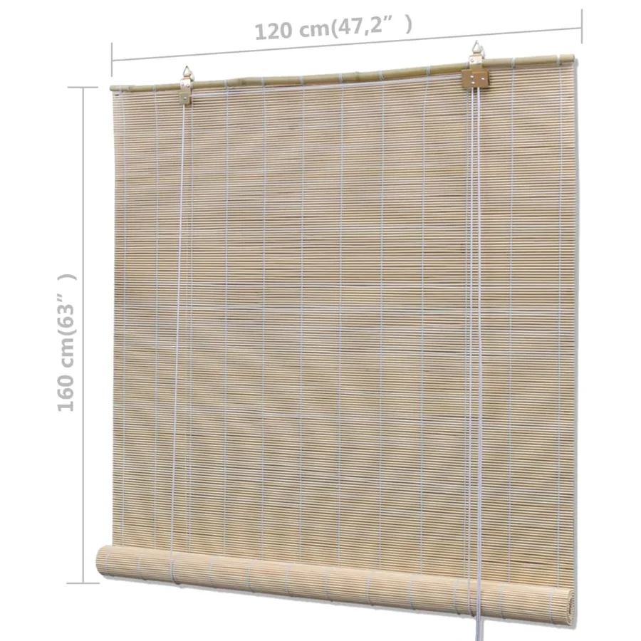 Stores à rouleau Bambou naturel 4 pcs 120x160 cm - 7