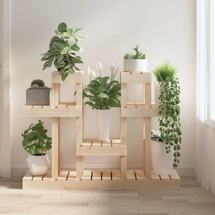 Support à plantes 104,5x25x77,5 cm Bois massif de pin