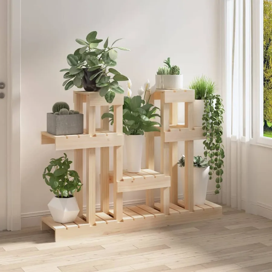 Support à plantes 104,5x25x77,5 cm Bois massif de pin - 3