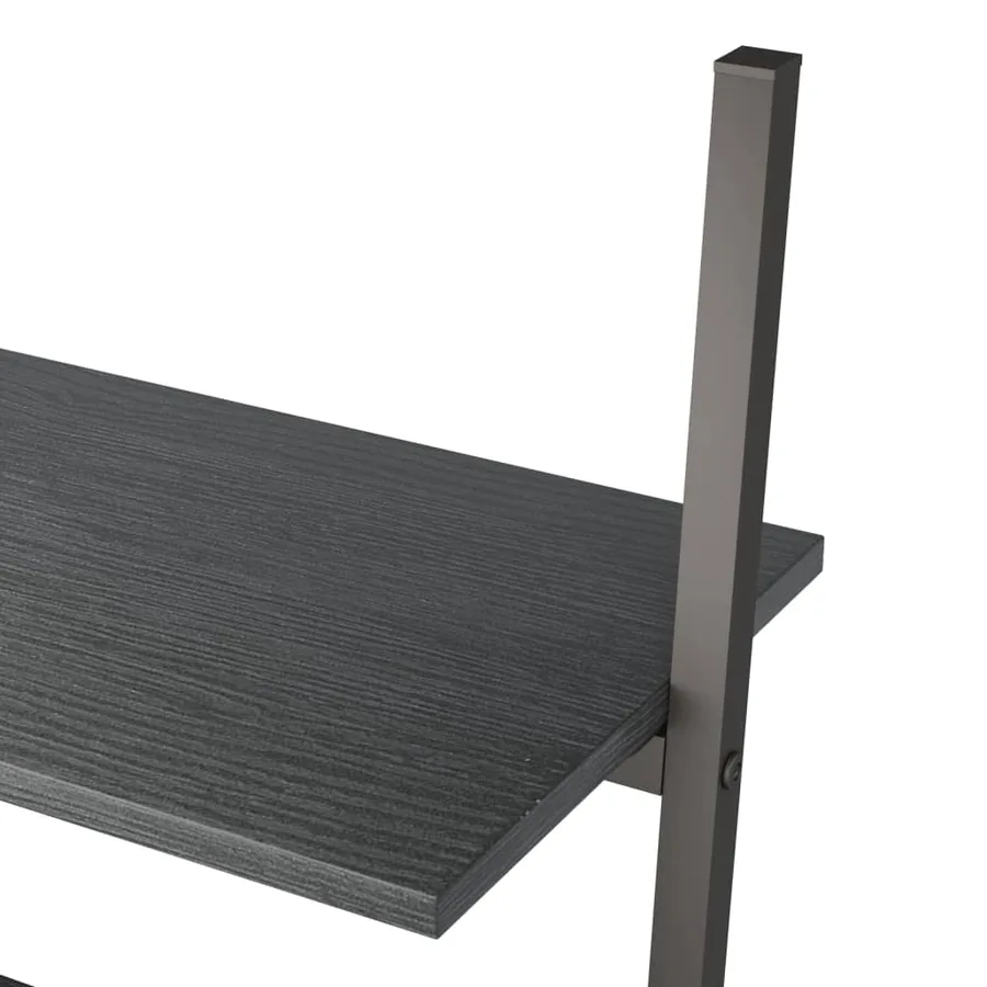 Étagère inclinée à 3 niveaux Noir 64x34x116 cm - 7