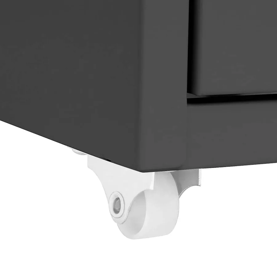 Classeur mobile Anthracite 28x41x109 cm Métal - 7
