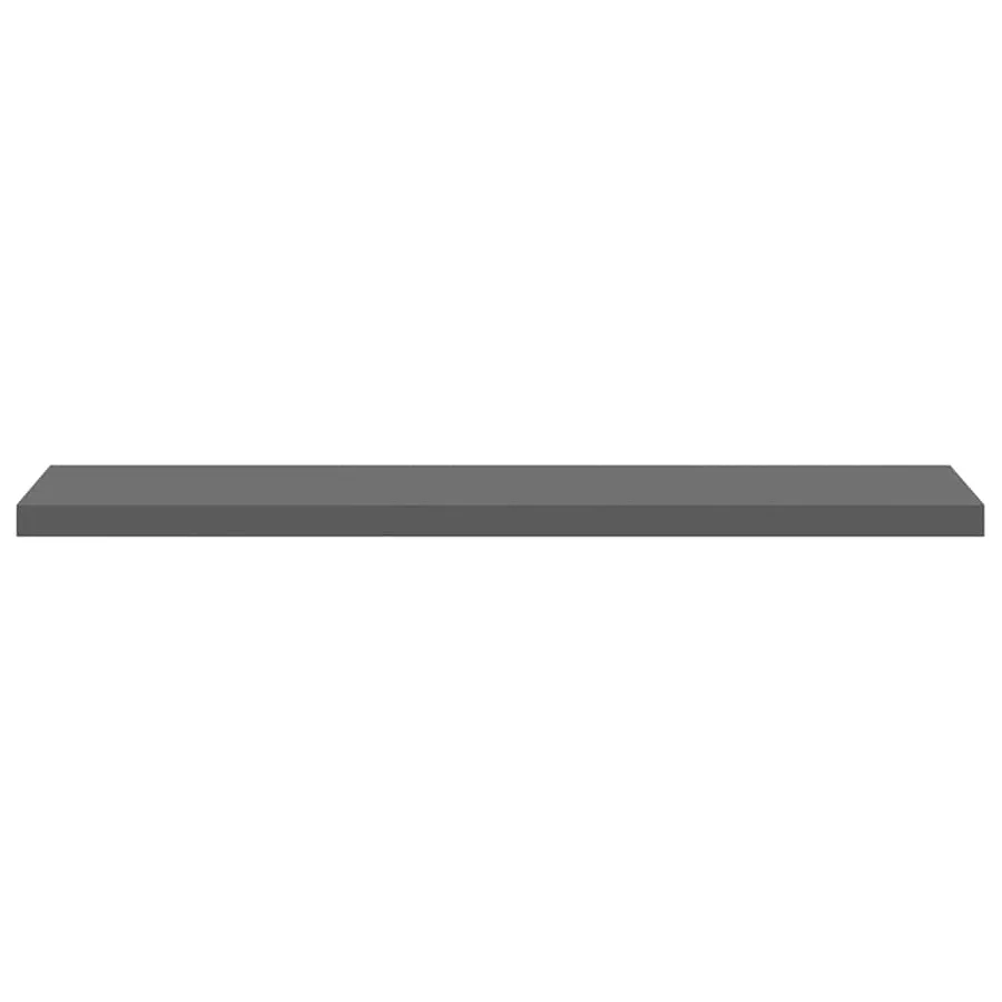 Étagère murale flottante Gris brillant 120x23,5x3,8 cm MDF - 6