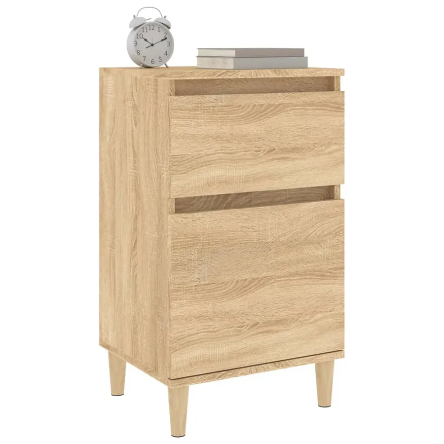 Tables de chevet 2 pcs chêne sonoma 40x35x70 cm - 4
