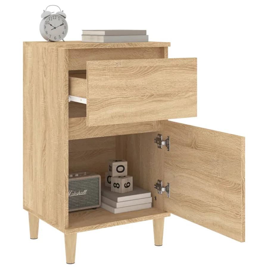 Tables de chevet 2 pcs chêne sonoma 40x35x70 cm - 5