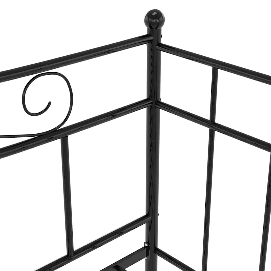 Cadre de canapé-lit sans matelas noir métal 90x200 cm - 7