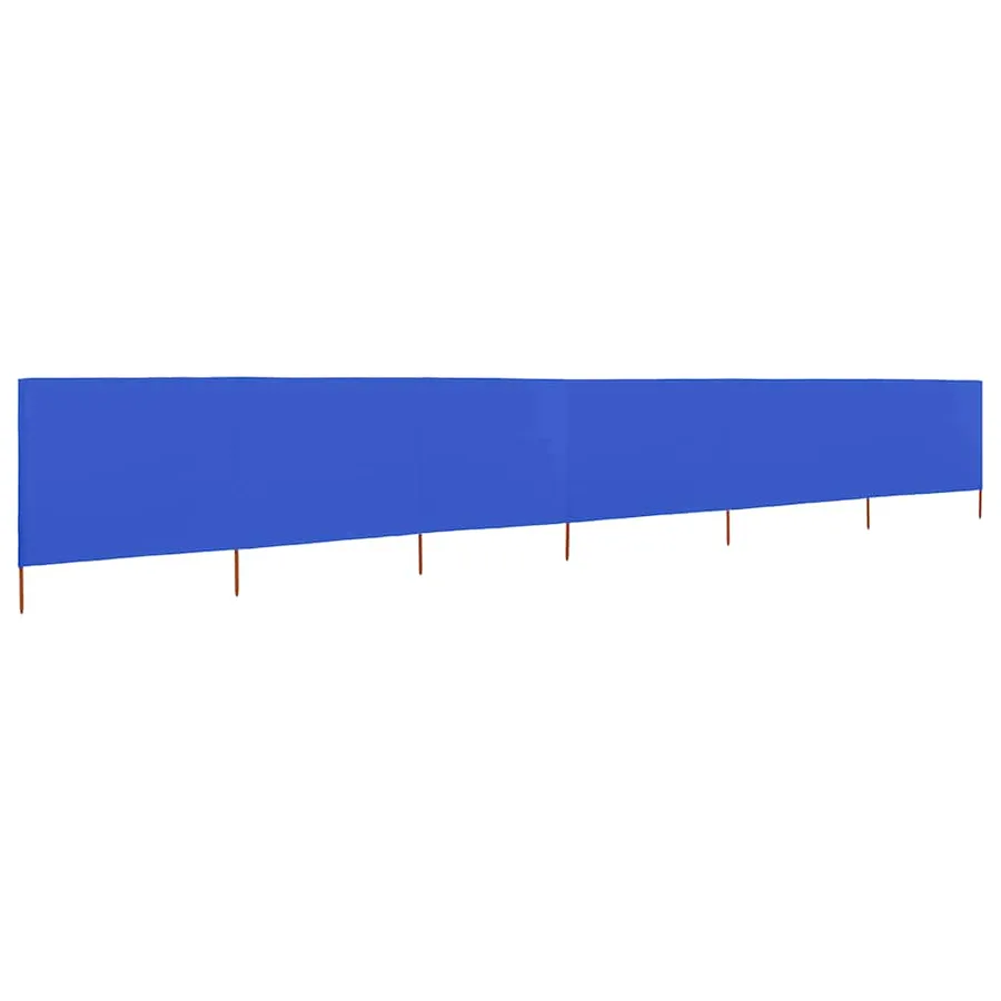 Paravent 6 panneaux Tissu 800 x 80 cm Bleu azuré - 2