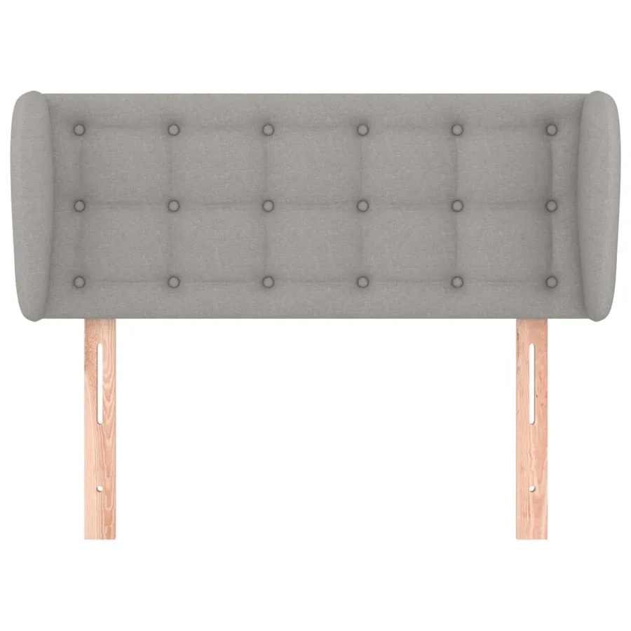 Tête de lit avec oreilles Gris clair 83x23x78/88 cm Tissu - 3