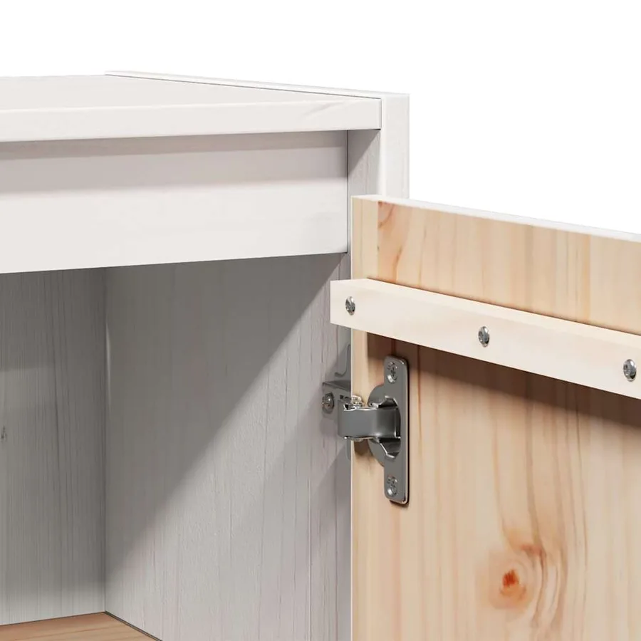 Armoire murale Blanc 30x30x60 cm Bois de pin massif - 9