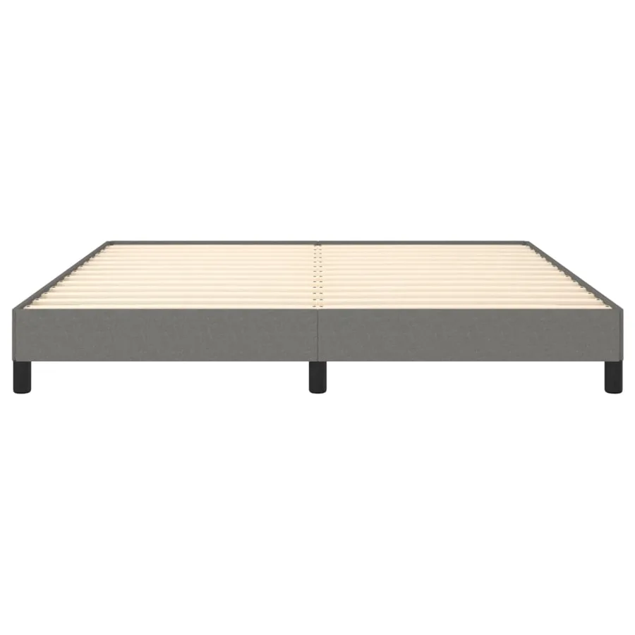 Cadre de lit sans matelas gris foncé 180x200 cm tissu - 5