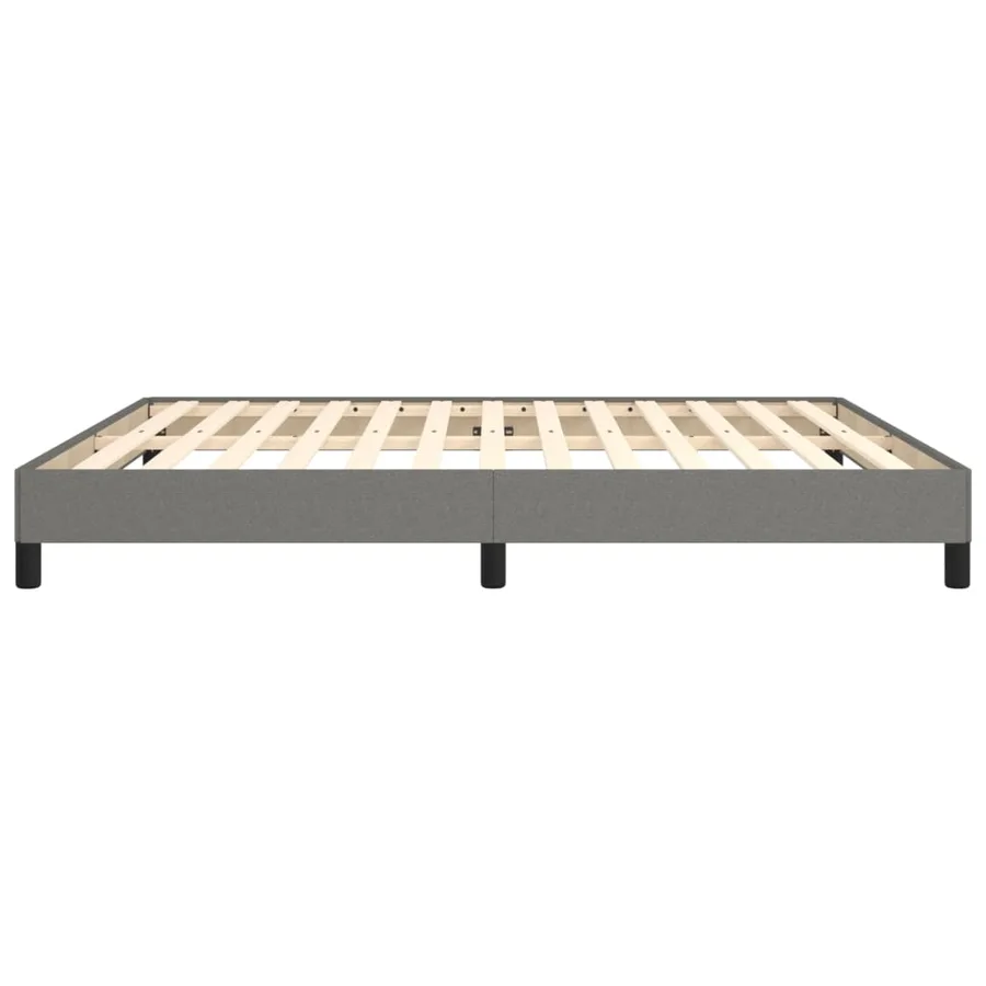 Cadre de lit sans matelas gris foncé 180x200 cm tissu - 6