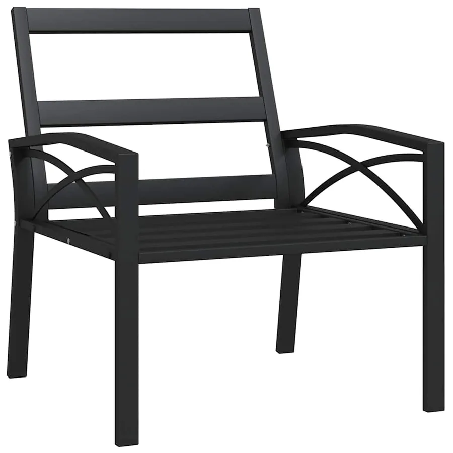 Chaise de jardin avec coussins gris 68x76x79 cm acier - 4