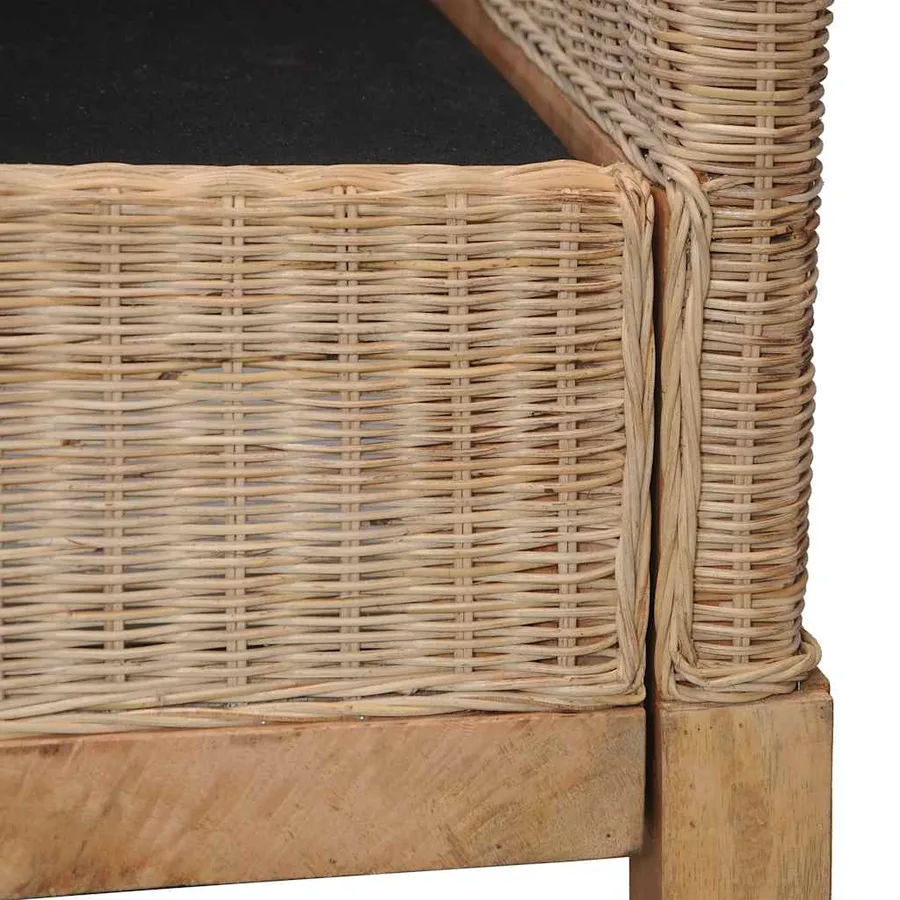 Fauteuil avec coussins Rotin naturel - 6