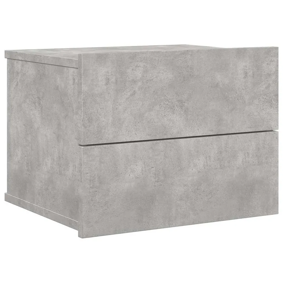 Table de chevet Gris béton 40x30x30 cm Bois ingénierie - 2