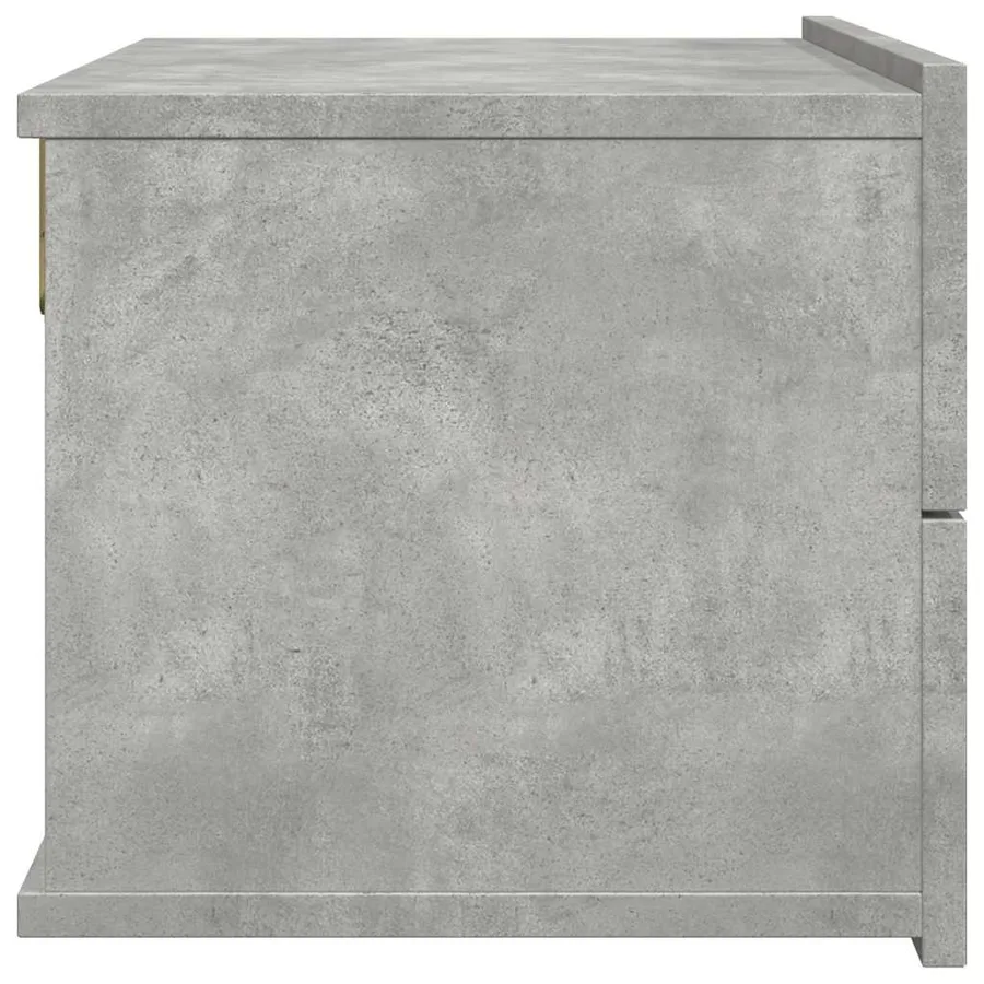 Table de chevet Gris béton 40x30x30 cm Bois ingénierie - 5
