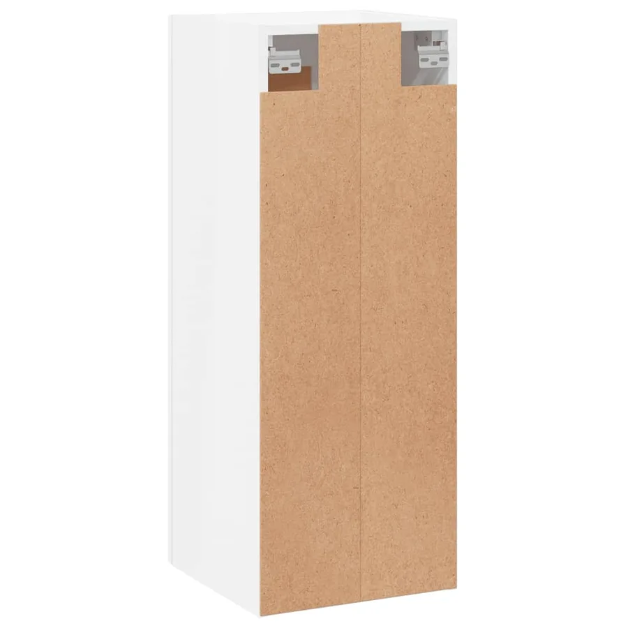 Armoire murale blanc brillant 34,5x34x90 cm bois d'ingénierie - 9