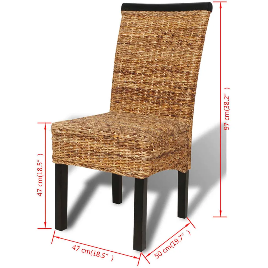 Chaises à manger lot de 4 bois solide de manguier et abaca - 10