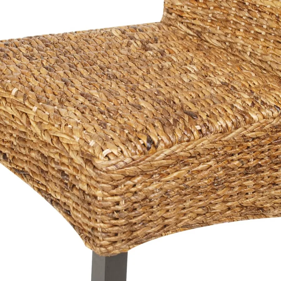 Chaises à manger lot de 4 bois solide de manguier et abaca - 8