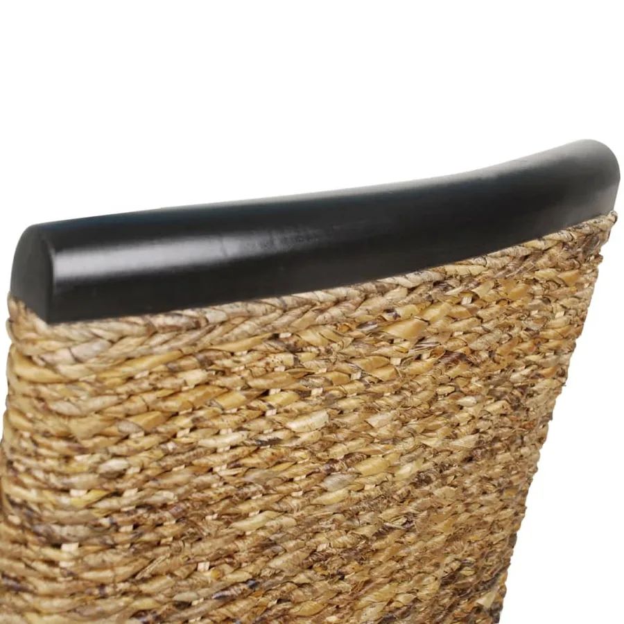 Chaises à manger lot de 4 bois solide de manguier et abaca - 9