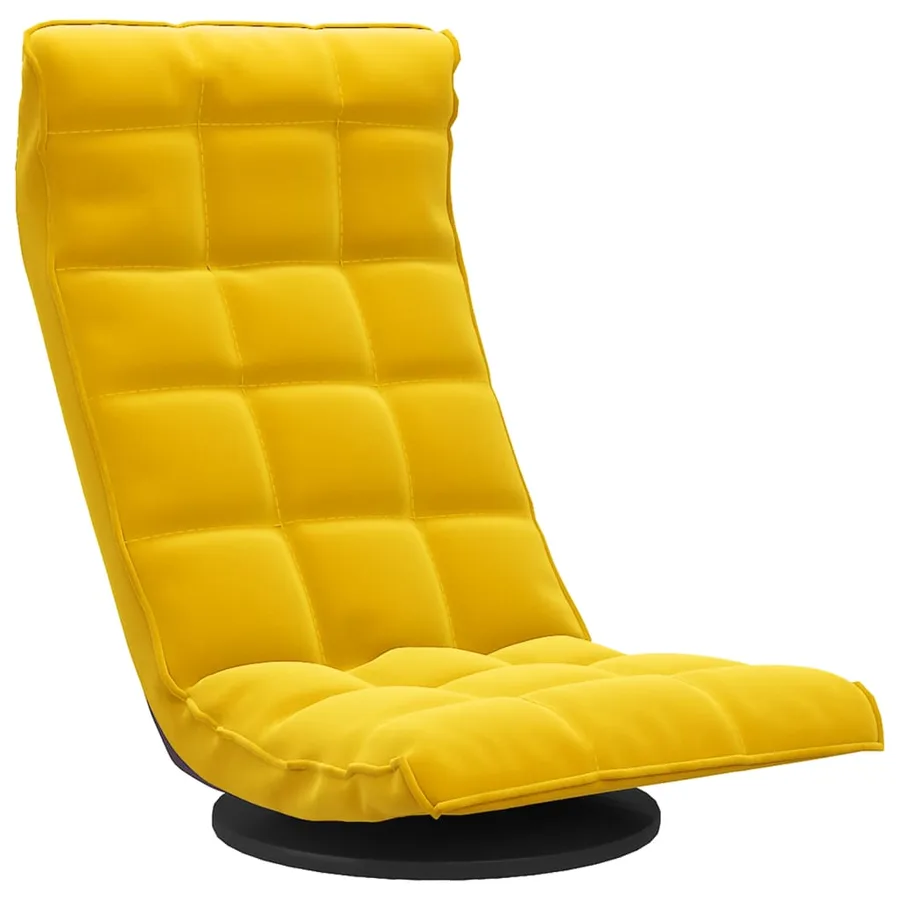 Chaise de sol pivotante Jaune Velours - 2