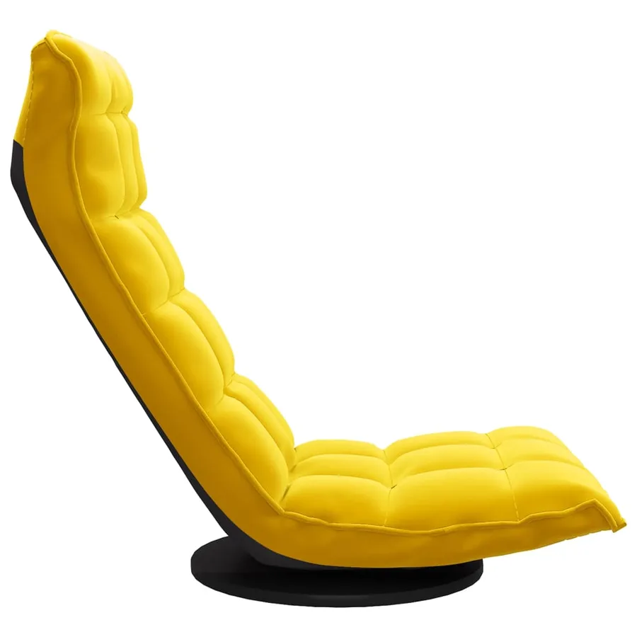 Chaise de sol pivotante Jaune Velours - 4