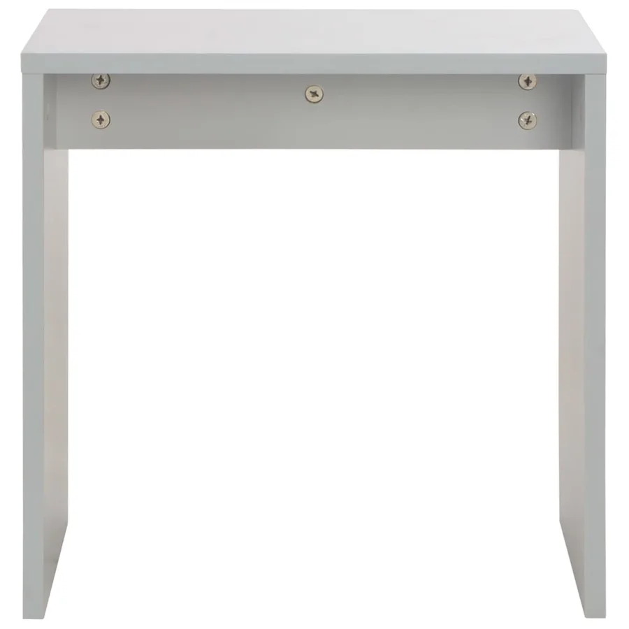 Coiffeuse avec miroir et tabouret Gris 104x45x131 cm - 9