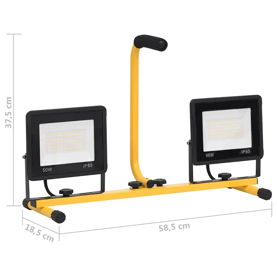 Projecteur à LED avec poignée 2x50 W Blanc chaud - 12