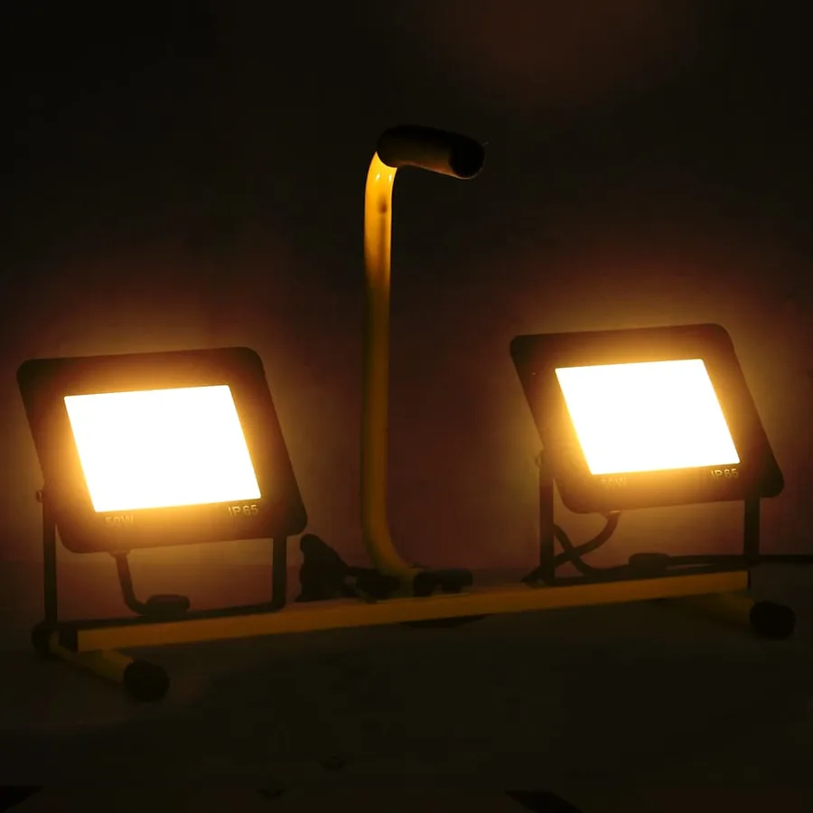 Projecteur à LED avec poignée 2x50 W Blanc chaud - 3
