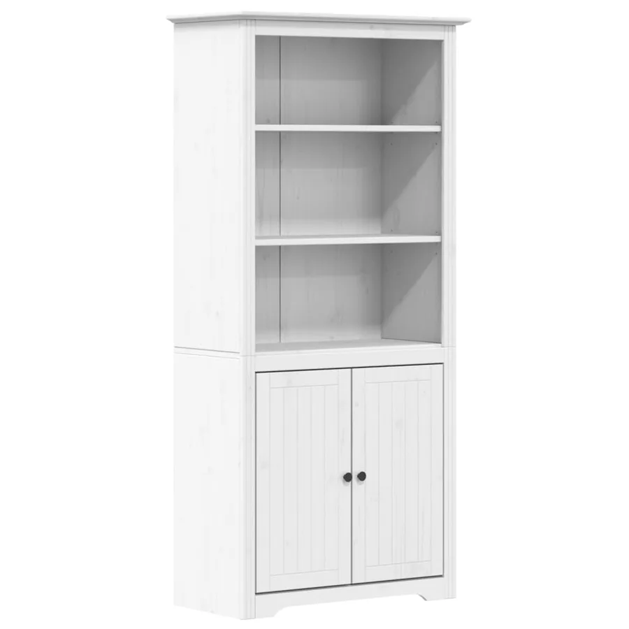 Bibliothèque BODO blanc 82x40x173 cm bois de pin massif - 2